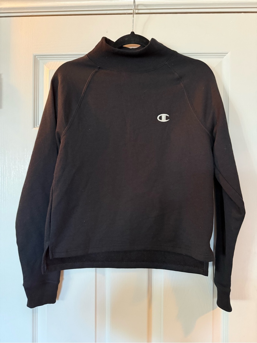 Champion Black Turtleneck Logo Sweatshirt